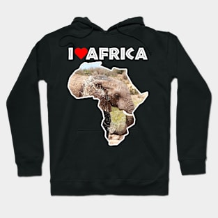 I Love Africa Elephant Splash Hoodie